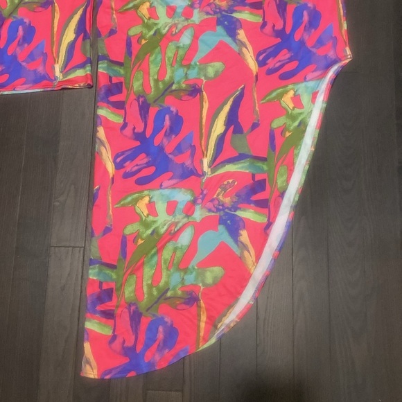 Multicolour One Shoulder Tropical Print Maxi Dress Size XXL - Picture 5 of 14